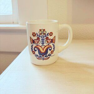 Vintage Berggren Trayner Swedish Folk Art Mug